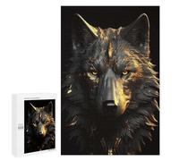 Rompecabezas 1000 PCS para Adolescentes Wolf Gold Black Animals Rompecabezas DIY Juguetes Una Obra De Arte como Regalo para Toda La Familia 1000 PCS