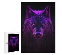 Rompecabezas 1000 PCS para Adolescentes Wolf Magenta Neon Rompecabezas para Adultos Juguetes De Bricolaje Pero Un Desafío Educativo Divertido Y Humorístico 1000 PCS