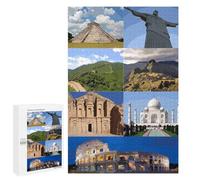 Rompecabezas 1000 PCS para Adolescentes Wonders of The World Rompecabezas para Adultos Juego Práctico Decoración del Hogar Cumpleaños Y Navidad 1000 PCS