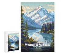 Rompecabezas 1000 PCS para Adolescentes Wrangell-St. Elias National Park Alaska Rompecabezas DIY Juguetes Una Obra De Arte como Regalo para Toda La Familia 1000 PCS
