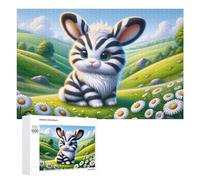 Rompecabezas 1000 PCS para Adolescentes Zebra Bunny in Daisy Field Rompecabezas para Adultos Juegos Relajantes Difícil Difícil Desafío Educativo 1000 PCS