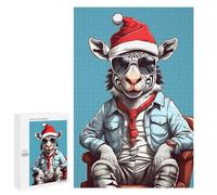 Rompecabezas 1000 PCS para Adolescentes Zebra Christmas Rompecabezas para Adultos Juegos De Relajación Vacaciones En Casa Matar El Tiempo 1000 PCS