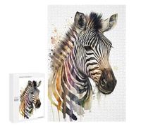 Rompecabezas 1000 PCS para Adolescentes Zebra in Watercolor Rompecabezas para Adultos Juguete Decoración De Pared Difícil Difícil Desafiante De Completar 1000 PCS
