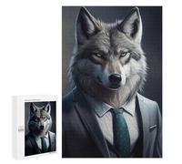 Rompecabezas 1000 PCS para Adultos Alpha Wolf in Suit -1 Rompecabezas para Adultos Juegos Relajantes Corte De Precisión Oferta como Regalo para Toda La Familia 1000 PCS