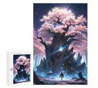 Rompecabezas 1000 PCS para Adultos Ancient Sakura Tree Japan Rompecabezas para Adultos Juguete Decoración De Pared Decoración Perfecta Regalos para Reducir El Estrés 1000 PCS