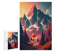 Rompecabezas 1000 PCS para Adultos Autumnal Mountain Serenity Rompecabezas para Adultos Juego De Ingenio Regalo De Cumpleaños Ayuda A Ejercitar El Cerebro 1000 PCS