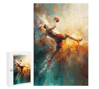 Rompecabezas 1000 PCS para Adultos Basketball Player in Flight Abstract Art Rompecabezas para Adultos Juegos Divertidos Vacaciones En Casa Matar El Tiempo para Cumpleaños, Navidad 1000 PCS