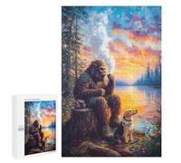 Rompecabezas 1000 PCS para Adultos Bigfoot Sunset Rompecabezas para Adultos Juguetes De Bricolaje Pero Divertidos Y Humorísticos para Cumpleaños, Navidad 1000 PCS