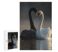 Rompecabezas 1000 PCS para Adultos Black and White Swans in Love Rompecabezas Juguetes Antiestrés para La Diversión Familiar Oferta como Regalos para Toda La Familia 1000 PCS