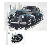 Rompecabezas 1000 PCS para Adultos Black Car Vintage Rompecabezas para Adultos Juegos Relajantes Regalos para Mujeres para Cumpleaños, Navidad 1000 PCS