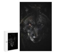 Rompecabezas 1000 PCS para Adultos Black Wolf Powerful Animal Rompecabezas Juego Familiar Difícil Oferta Difícil como Regalo para Toda La Familia 1000 PCS