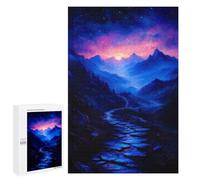 Rompecabezas 1000 PCS para Adultos Blue Misty Mountains Rompecabezas para Adultos Juguetes De Bricolaje Pero Divertidos Y Humorísticos para Cumpleaños, Navidad 1000 PCS