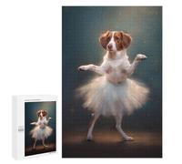 Rompecabezas 1000 PCS para Adultos Brittany Spaniel T Rex Dinosaur Rompecabezas para Adolescentes Juguete Decoración De Pared Decoración Desafiante De Completar 1000 PCS