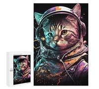 Rompecabezas 1000 PCS para Adultos Cat As An Astronaut Rompecabezas para Adultos Juegos Relajantes Corte De Precisión Oferta como Regalo para Toda La Familia 1000 PCS