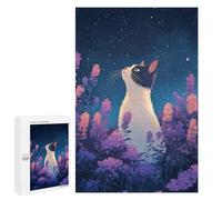 Rompecabezas 1000 PCS para Adultos Cat Gazing at Stars Rompecabezas para Adultos Juguetes De Bricolaje Pero Divertidos Y Humorísticos para Cumpleaños, Navidad 1000 PCS