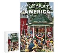 Rompecabezas 1000 PCS para Adultos Celebrate America Rompecabezas para Adultos Juego De Ingenio Regalo De Cumpleaños Ayuda A Ejercitar El Cerebro 1000 PCS