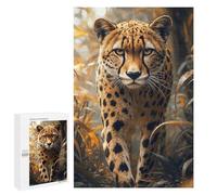 Rompecabezas 1000 PCS para Adultos Cheetah Portrait in The Wild Rompecabezas para Adultos Juguetes Antiestrés Mejora La Memoria Gran Regalo para Jugar 1000 PCS