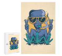 Rompecabezas 1000 PCS para Adultos Chill with Cannabis Leaf Rompecabezas para Adultos Juego De Ingenio Regalo De Cumpleaños Ayuda A Ejercitar El Cerebro 1000 PCS