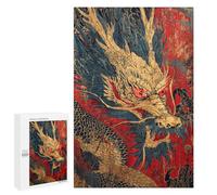 Rompecabezas 1000 PCS para Adultos Chinese Dragon Art Print-2 Rompecabezas para Adultos Alivia El Estrés Desafío para Completar Regalos para Reducir El Estrés 1000 PCS