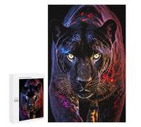 Rompecabezas 1000 PCS para Adultos Colorful Black Tiger Rompecabezas para Adultos Juegos Divertidos Vacaciones En Casa Matar El Tiempo para Cumpleaños, Navidad 1000 PCS