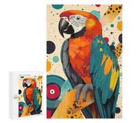 Rompecabezas 1000 PCS para Adultos Colorful Parrot Abstract Art Print Tropical Home Décor, Bird Lover Gift, Vibrant Wall Art Macaw ... Rompecabezas para Adultos Juguete Decoración De Pared Decoració