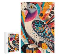 Rompecabezas 1000 PCS para Adultos Colorful Pigeon Art Pigeon - Urban Elegance in Color Rompecabezas para Adultos Juegos Relajantes Corte De Precisión Oferta como Regalo para Toda La Familia 1000 PCS