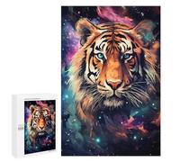 Rompecabezas 1000 PCS para Adultos Cosmic Starry Tiger Rompecabezas para Adultos Juegos Familiares Carrera De Velocidad Manual Regalos para Amigos Y Familiares 1000 PCS