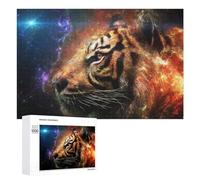Rompecabezas 1000 PCS para Adultos Cosmic Tiger Profile Rompecabezas para Adultos Juegos Relajantes Decoración Perfecta como Regalo para Toda La Familia 1000 PCS