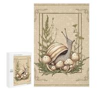 Rompecabezas 1000 PCS para Adultos Cottagecore Snail and Mushrooms Rompecabezas para Adultos Juguetes Antiestrés Mejora La Memoria Gran Regalo para Jugar 1000 PCS