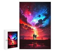 Rompecabezas 1000 PCS para Adultos Couple Cosmos Landscape Rompecabezas para Adultos Juegos Divertidos Vacaciones En Casa Matar El Tiempo para Cumpleaños, Navidad 1000 PCS