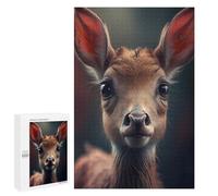 Rompecabezas 1000 PCS para Adultos Curious Fawns Portrait Rompecabezas para Adultos Juguete Decoración De Pared Decoración Perfecta Regalos para Reducir El Estrés 1000 PCS