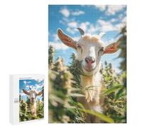 Rompecabezas 1000 PCS para Adultos Curious Goat in Greenery Rompecabezas para Adultos Juego De Ingenio Regalo De Cumpleaños Ayuda A Ejercitar El Cerebro 1000 PCS
