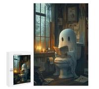 Rompecabezas 1000 PCS para Adultos Cute Ghost on The Toilet Rompecabezas para Adultos Juegos Relajantes Corte De Precisión Oferta como Regalo para Toda La Familia 1000 PCS