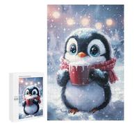 Rompecabezas 1000 PCS para Adultos Cute Penguin with Hot Cocoa Rompecabezas para Adultos Juegos Relajantes Corte De Precisión Oferta como Regalo para Toda La Familia 1000 PCS