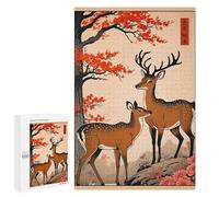 Rompecabezas 1000 PCS para Adultos Deer Love Japanese Rompecabezas para Adultos Juegos Relajantes Corte De Precisión Oferta como Regalo para Toda La Familia 1000 PCS