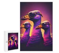 Rompecabezas 1000 PCS para Adultos Dodo Birds in Sunglasses Rompecabezas para Adultos Juegos Familiares Carrera De Velocidad Manual Regalos para Amigos Y Familiares 1000 PCS