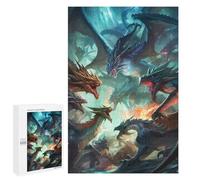 Rompecabezas 1000 PCS para Adultos Dragon Battle Royale Rompecabezas para Adultos Juegos Relajantes Corte De Precisión Oferta como Regalo para Toda La Familia 1000 PCS