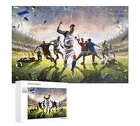 Rompecabezas 1000 PCS para Adultos Dynamic Soccer Celebration Scene Rompecabezas para Adultos Juegos Relajantes Decoración Perfecta como Regalo para Toda La Familia 1000 PCS
