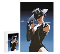 Rompecabezas 1000 PCS para Adultos Elegant Woman with Sword and Hat Rompecabezas para Adultos Juguetes Antiestrés Mejora La Memoria Gran Regalo para Jugar 1000 PCS