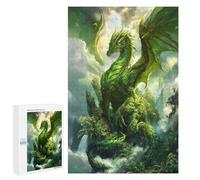 Rompecabezas 1000 PCS para Adultos Emerald Dragon Sovereign Rompecabezas para Adultos Juegos Familiares Carrera De Velocidad Manual Regalos para Amigos Y Familiares 1000 PCS