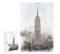 Rompecabezas 1000 PCS para Adultos Empire State Building Rompecabezas para Adultos Juguetes De Bricolaje Pero Divertidos Y Humorísticos para Cumpleaños, Navidad 1000 PCS