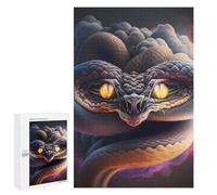 Rompecabezas 1000 PCS para Adultos Enchanted Serpent Portrait Rompecabezas para Adultos Juegos Divertidos Vacaciones En Casa Matar El Tiempo para Cumpleaños, Navidad 1000 PCS