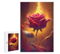 Rompecabezas 1000 PCS para Adultos Flaming Rose Artwork-5 Rompecabezas para Adultos Juegos Relajantes Corte De Precisión Oferta como Regalo para Toda La Familia 1000 PCS