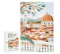 Rompecabezas 1000 PCS para Adultos Florence Cityscape with Dome Rompecabezas De Juguete para Decoración De Pared, Divertido Y Humorístico, Cumpleaños 1000 PCS