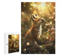 Rompecabezas 1000 PCS para Adultos Fox Cubs Enchanted Forest Rompecabezas para Adultos Juegos De Relajación Decoración Cumpleaños 1000 PCS