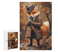 Rompecabezas 1000 PCS para Adultos Fox Detective Rompecabezas para Adultos Juegos Divertidos Vacaciones En Casa Matar El Tiempo para Cumpleaños, Navidad 1000 PCS