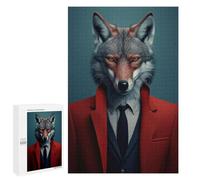 Rompecabezas 1000 PCS para Adultos Fox in A Red Suit Rompecabezas para Adultos Juegos Relajantes Corte De Precisión Oferta como Regalo para Toda La Familia 1000 PCS