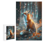 Rompecabezas 1000 PCS para Adultos Fox in Enchanted Forest Rompecabezas para Adultos Juegos Divertidos Vacaciones En Casa Matar El Tiempo para Cumpleaños, Navidad 1000 PCS