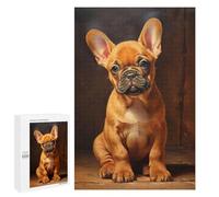 Rompecabezas 1000 PCS para Adultos French Bulldog Fawn Rompecabezas para Adolescentes Juguetes Antiestrés Desafío Difícil Ayuda A Ejercitar El Cerebro 1000 PCS
