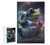 Rompecabezas 1000 PCS para Adultos Frog Astronaut in Space Rompecabezas para Adultos Juegos Familiares Carrera De Velocidad Manual Regalos para Amigos Y Familiares 1000 PCS